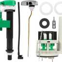 3-Inch Flush Valve Repair Kit for Most One-Piece Toilets, Compatible with TOTO Replacement Parts, Includes Toilet Drain Valve, G1/2" Adjustable Fill Valve, Flush Handle Lever, Gasket