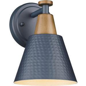 FEMILA 1-Light Wall Sconces, Modern Sconces Wall Lighting with Hammered Metal Shade, Bathroom Vanity Light Fixtures Wall Lamp for Mirror Bedroom, Dark Blue,4FG59B Blue (6")