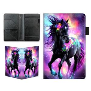 Cosmic Horse Server Books for Waitress, Zipper Pocket | Durable PU Leather Waiter Book Organizer with Pen Holder, Cash Pocket and Order Pad Holder, Slim Design Fits Server Aprons