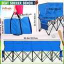 Wenqik Foldable Bench 6 Seat with Back No Assembly
Sideline Soccer Bench 176 lb Capacity, Portable Folding Team Chair for Soccer Baseball Outdoor Events Sport Camping Travel