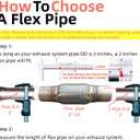 Exhaust Flex Pipe Universal Type 100% Stainless Steel For Heavy Duty and Cars (1 PC, 2X6X10 Clamps)