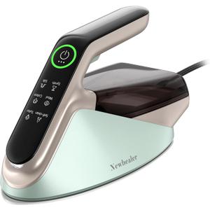 Newbealer Steam Generator Iron, 1500W Turbo Steamer for Clothes, 2 Bar Pressure Clothes Iron, 4 Steam & 4 Dry Heat Modes, Fast Heat-Up, 350ml Detachable Tank, Auto-Off, Self-Cleaning (Green)