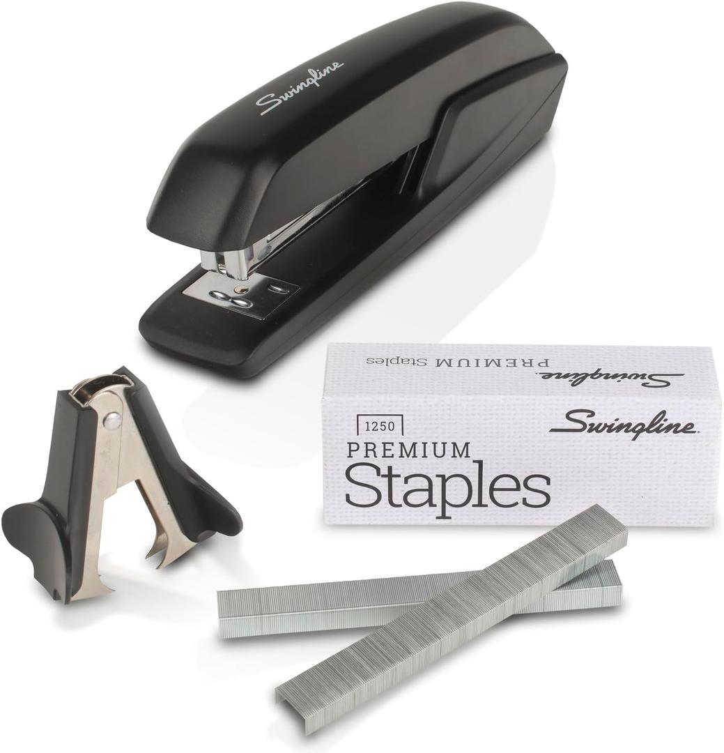 Swingline Stapler Value Pack, 20 Sheet Capacity, Jam Free, includes Stapler, 1250 Staples and Staple Remover, Black (54567)
