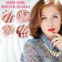 200 Pcs Mini Nail Buffer Blocks Bulk Sponge Double Sided Buffing Sanding Block Manicure Tools Bulk Nail File for Acrylic Nails and Natural Nails(100/180,Pink)