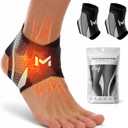 2 Pack Ankle Brace Compression Support for Men Women, Adjustable Lace-Up Ankle Stabilizer with Straps, Breathable Support for Running, Basketball, Gym, Sprained Ankle & Daily Use