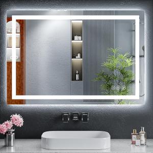 24"x36" LED Bathroom Mirror with Lights, Backlit + Front Lit with CRI>90, Lighted Mirror for Bathroom, Anti-Fog, Dimmable Brightness, 3 Colors, Memory Function, Shatterproof Tempered Glass