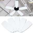 5 Pack Replacement Fan Blades for 42"/52" Ceiling Fan Waterproof Blades Replacement for Broken Substitution Replacing Summer(White) 