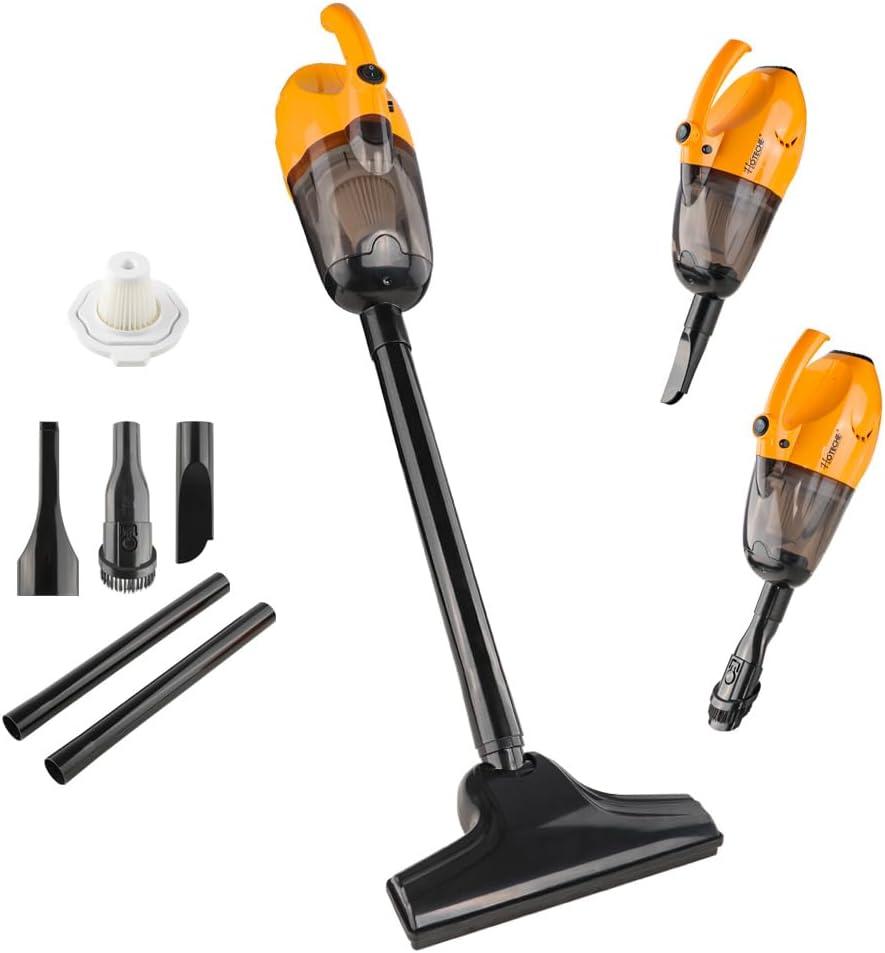 Hoteche Corded Stick Vacuum Cleaner, 15KPa Suction Power, 0.8L Dirt Capacity, High-Efficiency Electric Broom for Home & Office Cleaning