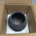 Briful 5.91'' Large Ceramic Black Rustic Vase, 4.72'' Wide Mouth Pampas Jar Vase Pottery for Fake Flowers Branches, Farmhouse Home Decor, Weddings Shelf Table Decor