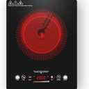 VBGK Single Burner Electric Cooktop,110V 1800W Electric Stove Top with LED Touch Control,Single electric burner 9 Power Levels, 4 hTimer, Safety Lock,Overheat protection