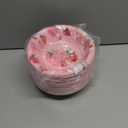 Whaline 100Pcs Strawberry Paper Bowls Pink Red Strawberry Flower Disposable Serving Bowls Cute Ice Cream Bowl for Birthday Baby Shower Party Supplies