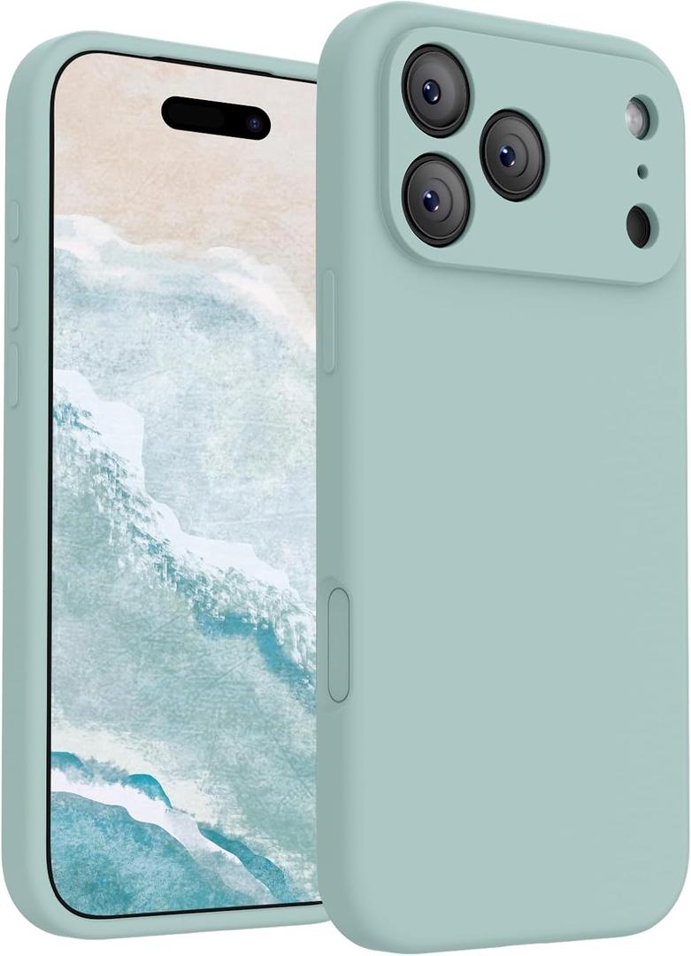 FireNova Magnetic for iPhone 17 Pro Case, Compatible with MagSafe, [Integrated Silicone Camera Control Button] [Camera Protection] Anti-Scratch Microfiber Lining Phone Case, 6.3", Mint Green