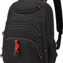 Boavan Laptop Backpack for men, 15.6 inch Laptop Bag with USB Port, Waterproof Travel Work Backpack Purse, Anti-Theft Teacher Nurse Doctor Casual Bookbags Office Business backpackBlack