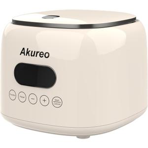 Akureo 5 cup Low Suger Rice Cooker with 304 Stainless Steel Steamer Basket, 2.5L mini Small Rice Cookers, Smart Control Multifunction, Cooking & Warmer