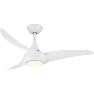 MINKA-AIRE F845-WH Light Wave 44" Ceiling Fan with LED Light and Remote Control in White Finish