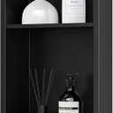 Qeke Stainless Steel Shower Niche 12" X 29", No Tile Needed Wall Niche Three-Tier, Recessed Shower Shelf for Bathroom Storage, Matte Black