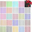 4125 PCS Self Adhesive Rhinestone Stickers, Nicpro Bling Gem Stickers for Face Nail Body Makeup Festival, 3 Sizes 25 Colors, 25 Sheets for DIY Crafts Decorations Cards