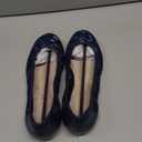 Greatonu Women Shoes Cut Out Slip On Synthetic Lace Ballet Flats (7 US, Navy)