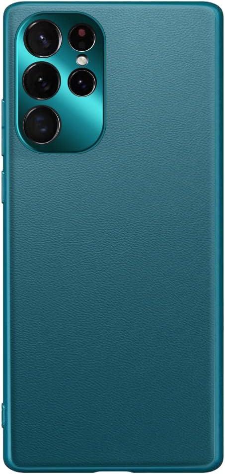 2 x Case for Samsung Galaxy S23 Ultra Cases with Leather Quality,Screen & Camera Protection,Anti Fall Covers,6.8 inch, Green