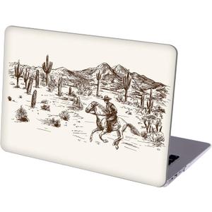 Case Compatible with MacBook MacBook Air 13 inch, Hard Protective Shell with Keyboard Cover ( A1369 A1466, 2010-2017 Release) - Wild West Desert Cowboys-2