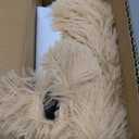 Bedfolks Plush Waterproof Dog Crate Bed, Removable Washable Cover, Faux Fur, Fluffy Kennel Bed 23"x18", Camel