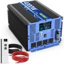Pure Sine Wave Power Inverter - 4000W 24V DC to 110V/120V AC, 4 Sockets, Dual USB, Type-C, LCD Display, Remote Control for Home, RV, Solar, Car