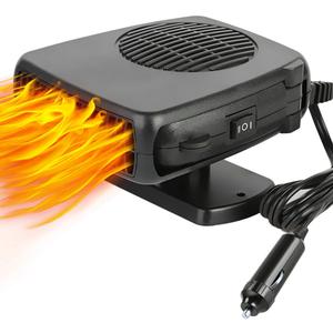 12V Portable Car Heater & Defroster - 150W, Plugs into Cigarette Lighter, 2-in-1 Heating & Cooling for Quick Anti-Fog Warmth
