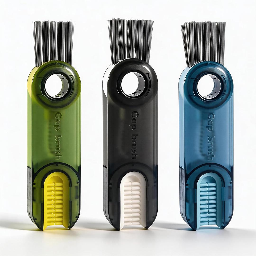 3 in 1 Cup Lid Cleaning Brush Set - Multifunctional Cup Cleaning Brushes, Water Bottle Brushes for Cleaning, Home Kitchen Crevices Cleaning Brush (3 Packs)