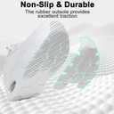 Git-up Women's Arch Support Walking Shoes, Breathable Wide Toe Box Nursing Work Shoes for Plantar Fasciitis (White)