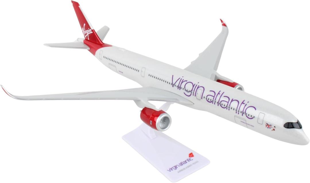Skymarks Virgin Atlantic Airways Airbus A350-1000 1/250 Scale Model  12 Length, 10.5 Wingspan  Officially Licensed Collectible Airplane with Display Stand  Ages 14+