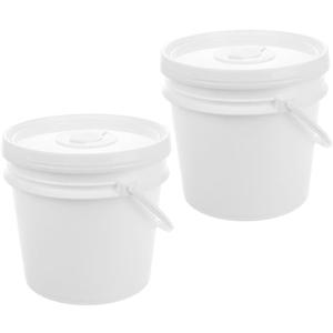 2pcs Food Grade Plastic Wipes Bucket with Lid Portable Baby Wipe Container Wet Towel Dispenser for Car Bathroom Kitchen for Gym Equipment and Home Use