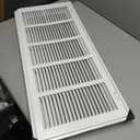 HVAC Premium 26 x 10 Duct Opening Steel Return Air Filter Grille, for 1-inch Filter, Removable Door, Flat Stamped HVAC Vent Cover Grille, Outer Dimensions 28.5 x 12.5