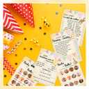 2 x Winnie Baby Shower Decorations, 8 Winnie Baby Shower Games, 60 Pcs (30 guests), Prediction and Advice, Would She Rather, Boobs or Butts,Guess Who Mommy or Daddy (Yellow)