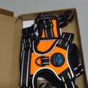 PHOEPET No Pull Dog Harness Medium Reflective Front Clip Vest with Handle,Adjustable 2 Metal Rings 3 Buckles,(M, Orange)