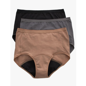 Hanes Women's Comfort, Period Underwear Pack, Light Leaks Period Panties, Light Protection Underwear, 3-Pack (10/3XL)