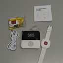 WiFi Pager, Caregiver Pagers Life Alert Systems for Seniors no Monthly Fee, 1 Receiver and 1 SOS Panic Button & 1 Watch Pager, Compatible with Tuya Smart/Smart Life APP