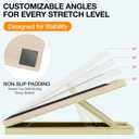 TEMI Slant Board for Calf-Stretching - Wooden Incline Wedge Stretcher for Squats, Foot & Ankle Mobility, Portable Fitness Equipment, Balance Block for Heel Stretch