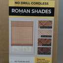 2pcs UNISHADES No Drill Cordless Bamboo Roman Shades, 24×64 in, Natural