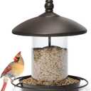 Metal Roof Bird Feeder - Chew Proof for Outdoor Hanging Wild Bird Seeds. Bronze (1.7lb:Bronze)
