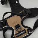rabbitgoo Dog Harness No Pull with 2 Leash Clips, Adjustable Soft Padded, Reflective Oxford No Choke Pet Vest with Easy Control Handle for Small Dogs, Beige, S