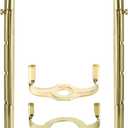 GO&SO Gold Adjustable Lamp Shade Holder,7 8 9 10 inch Lamp Harp Kit,Fit both Standard Lamp Rod and E26 Light Base UNO Fitter Adapter,DIY Lamp Shade Holder Replacement,for Table & Floor Lamps