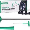 Prozwee Tire Valve Stem Core Quickly Replacement Tool Kit,Perfect Tool for Replacing Leaky Valves in Cars,Trucks,Motorcycles, etc.with 4PCS TR413 Valve Stems
