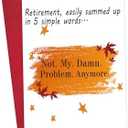 Pack of 4 Detuca Funny Retirement Card for Him Her,Happy Retirement Cards for Women Men Retiring Gift for Coworker,The Wise Retired Congratulation Card