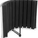 LyxPro VRI-30 Sound Absorbing and Vocal Booth Recording Microphone Isolation Shield Panel for Home Office and Studio Portable & Foldable Stand Mount Adjustable