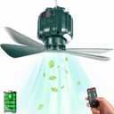 DUKUSEEK Tent Ceiling Fans for Camping Hanging, Portable Tent Fans with Light and Remote Control, Power Bank, USB Battery Operated Camping Fan with Hanging Hook for Outdoor, Car, RV, Small