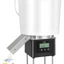 Automatic Fish Feeder for Pond, Briidea Outdoor Pond Feeder with 4L Capacity, Timed Feeding, Anti Clog System, Wildlife - Proof Design & Waterproof Housing