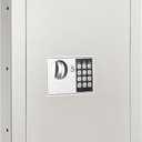 In-Wall Safe with Keypad and 2 Manual Override Keys - Protect Money, Jewelry, and Passports at Home or Business by Paragon Safes (White) (Light Gray)