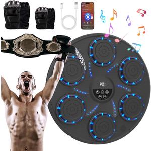 Smart Music Boxing Machine with Gloves, Fun Boxing Game Gift for Kids and Adults