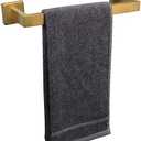 TocTen Bath Towel Rack - Square Base Thicken SUS304 Stainless Steel Towel Bar for Bathroom, Bathroom Accessories Towel Rod Heavy Duty Wall Mounted Towel Holder. (Brushed Gold, 12)