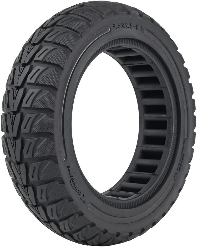 9.5x2.5-6.1 Off-Road Solid Tire Replacement for NIU KQi3 Pro/Max/Sport Scooter - Puncture-Free, Hassle-Free Maintenance - Anti-Skid, Shockproof 9.5 x 2.50 inch Tubeless Tire (Black 1Pc)